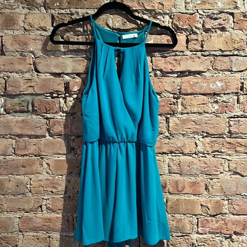 Lush Blue Green Mini Romper - S